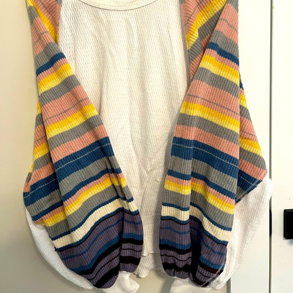 Free People Rainbow Dreams Balloon Sleeve Top We The Free - Picture 1 of 6